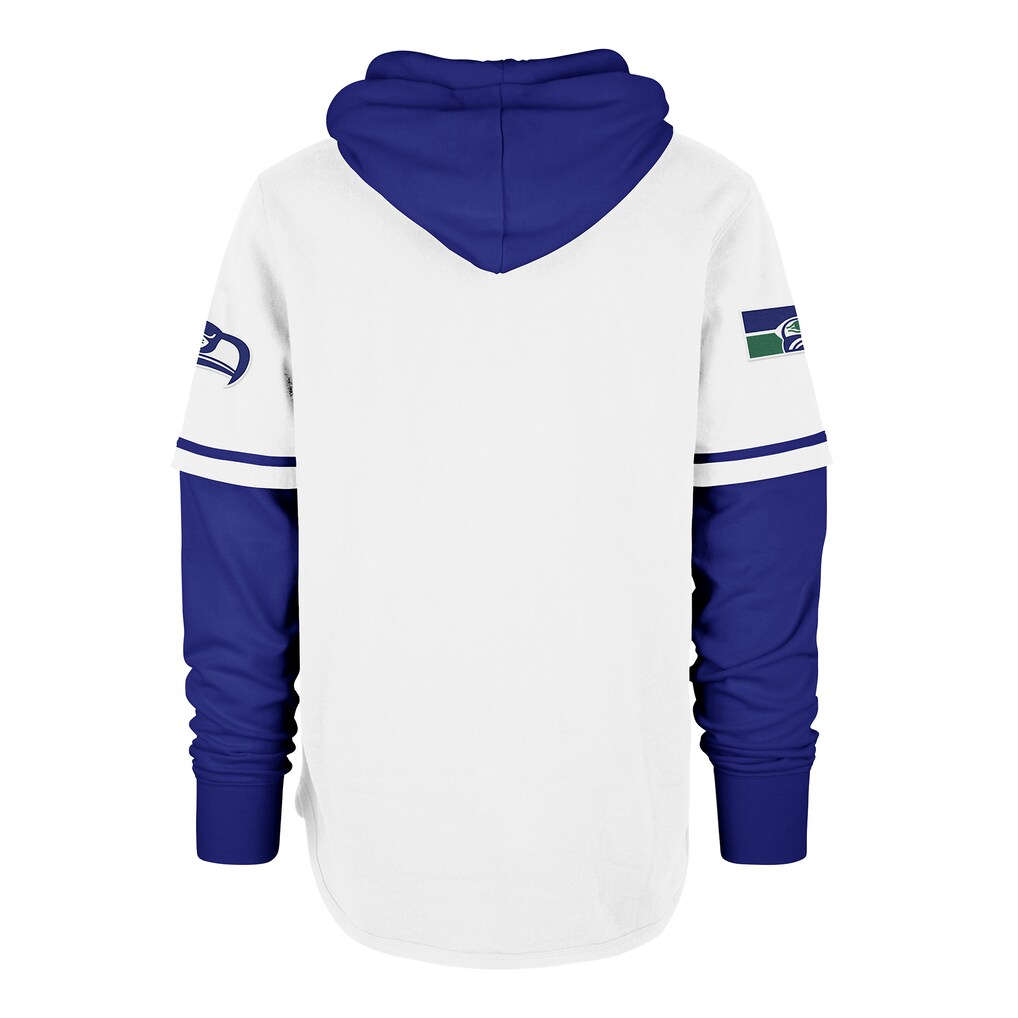 Seattle Seahawks '47 Throwback Shortstop Pullover Hoodie - White